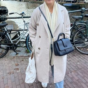 New Mango Wool Trench Coat - Medium Womens